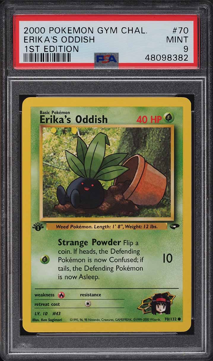 2000 Pokemon Gym Challenge 1st Edition Erika's Oddish #70 PSA 9 MINT
