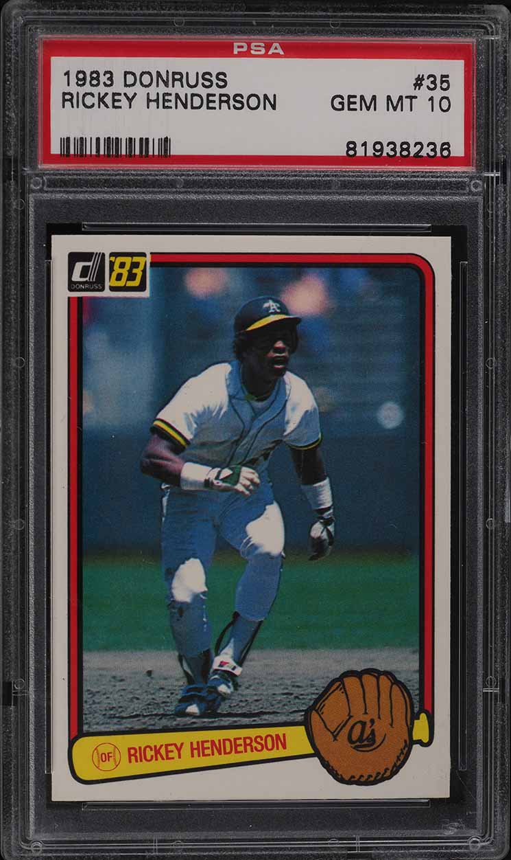 1983 Donruss Rickey Henderson #35 PSA 10 GEM MINT