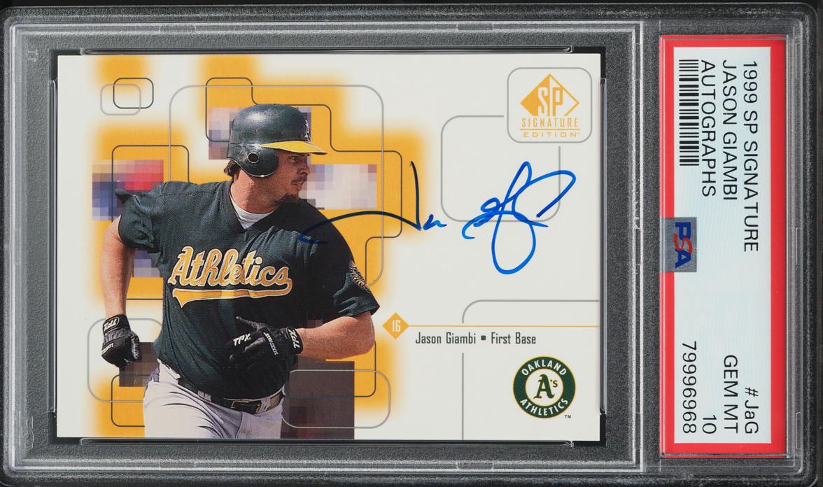 Jason Giambi #JAG 1999 SP Signature Edition Baseball Gold Autographs