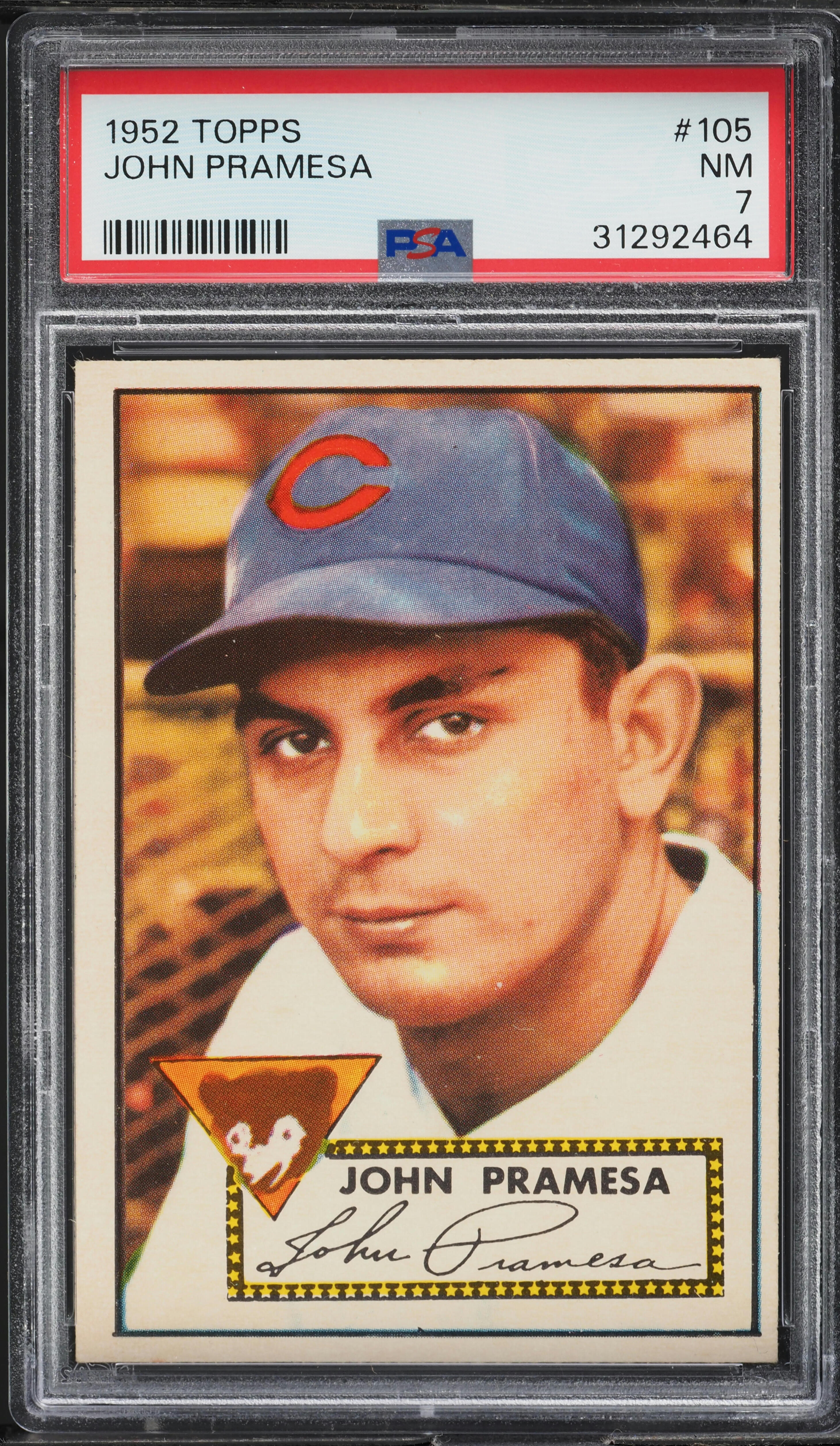 1952 Topps John Pramesa #105 PSA 7 NRMT