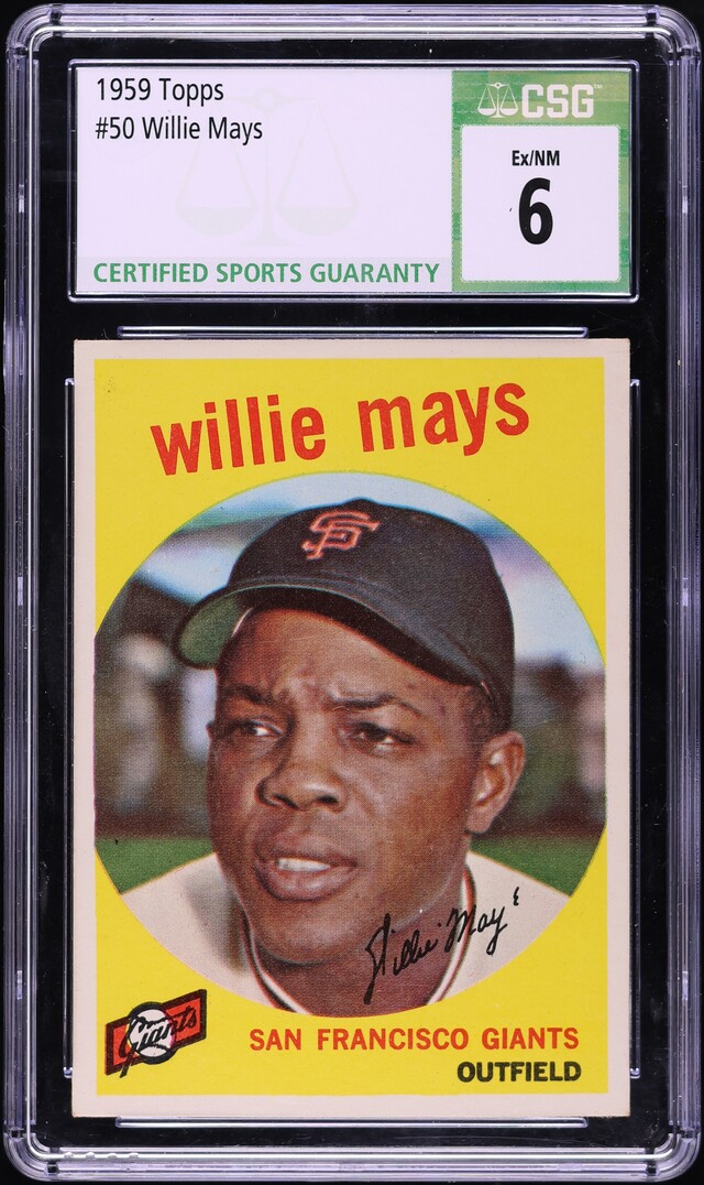 1959 Topps Willie Mays #50 CSG 6 EXMT