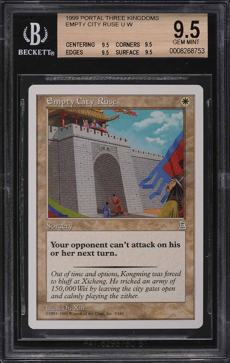1999 Magic The Gathering MTG Portal Three Kingdoms Empty City Ruse U W BGS 9.5