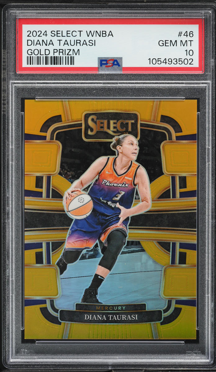 2024 Panini Select WNBA Gold Prizm Diana Taurasi /10 #46 PSA 10 GEM MINT