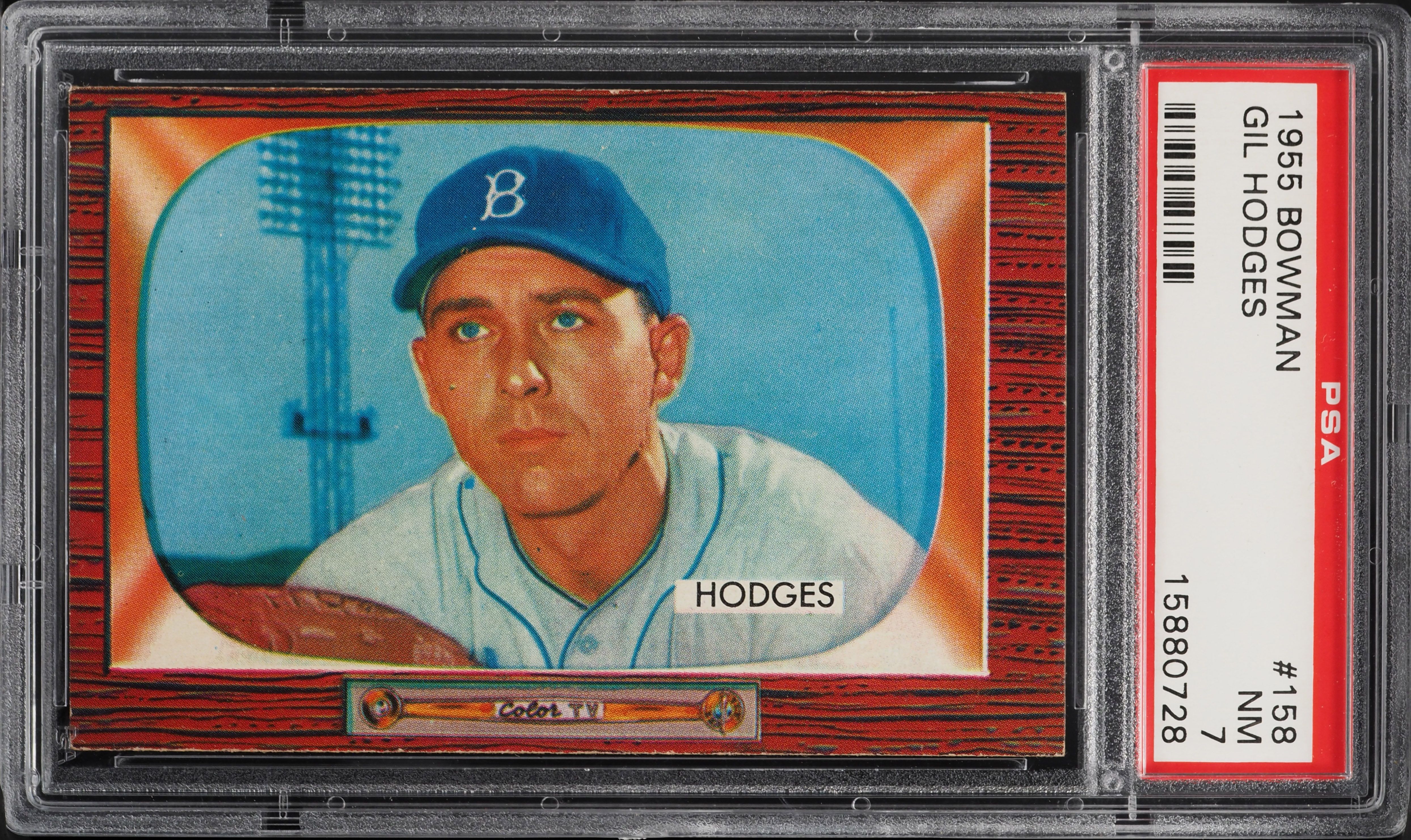 1955 Bowman Gil Hodges #158 PSA 7 NRMT