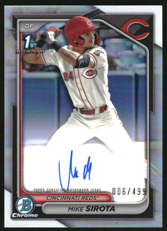 2024 Bowman Draft Chrome Autographs Refractor #CPA-MS Mike Sirota RC Auto /499