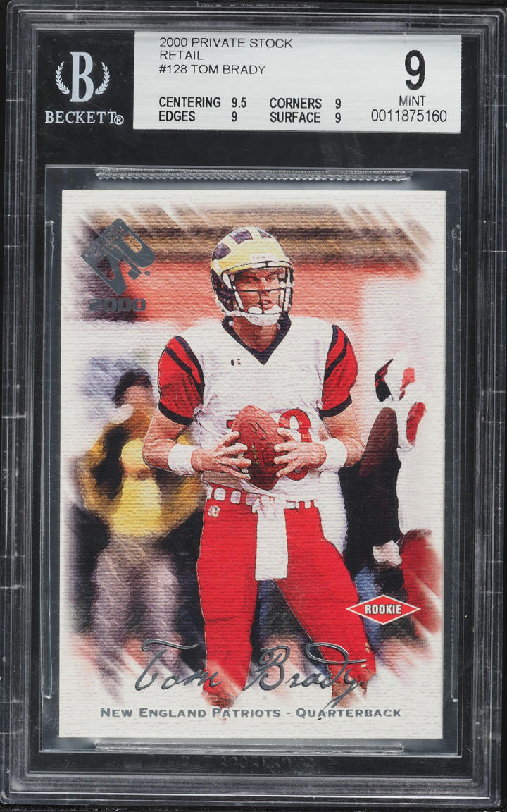 2000 Private Stock Retail Tom Brady ROOKIE /650 #128 BGS 9 MINT