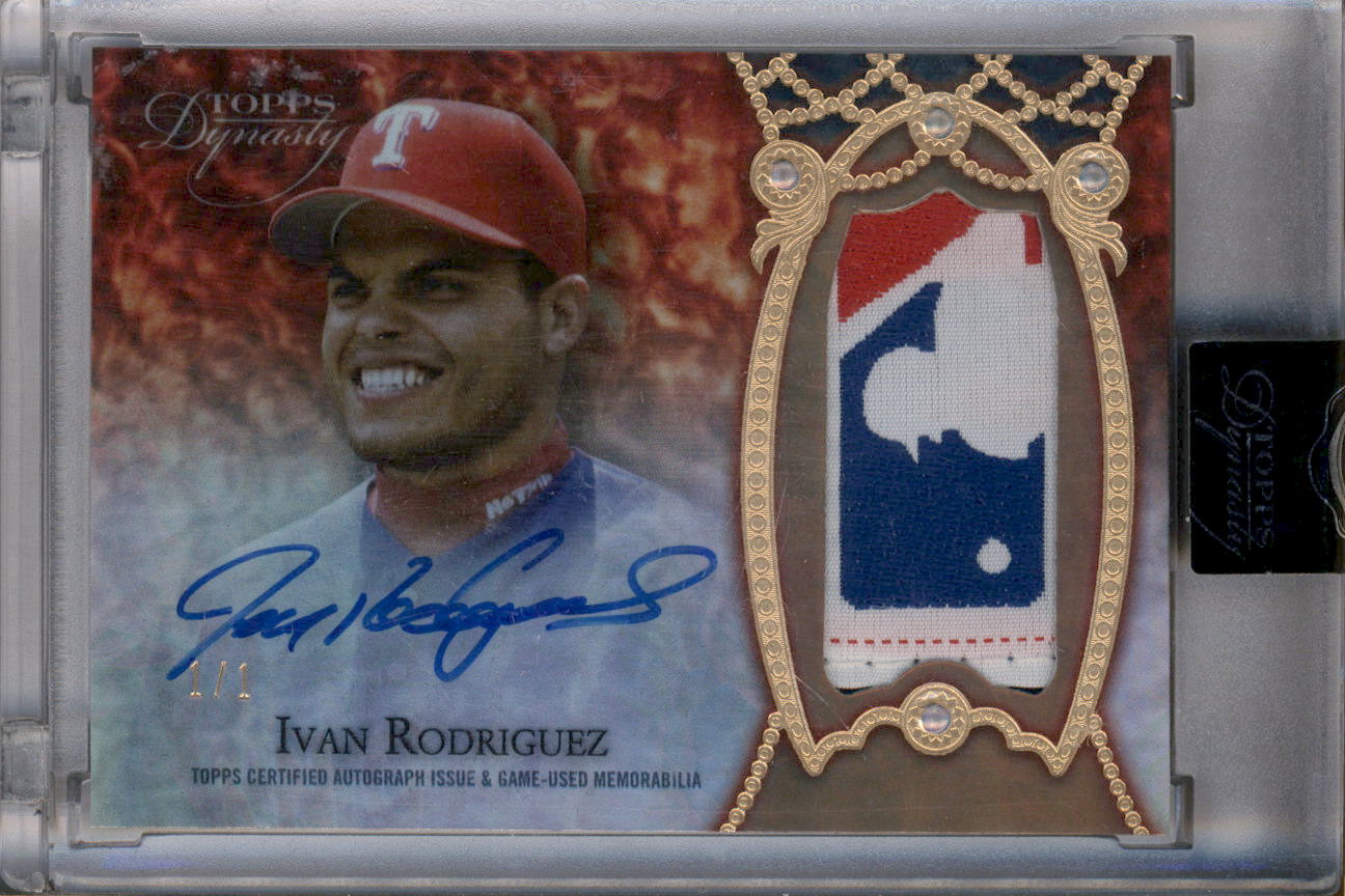 2022 Topps Dynasty Autograph Patches Gold #DAPIR5 Ivan Rodriguez Auto 1/1