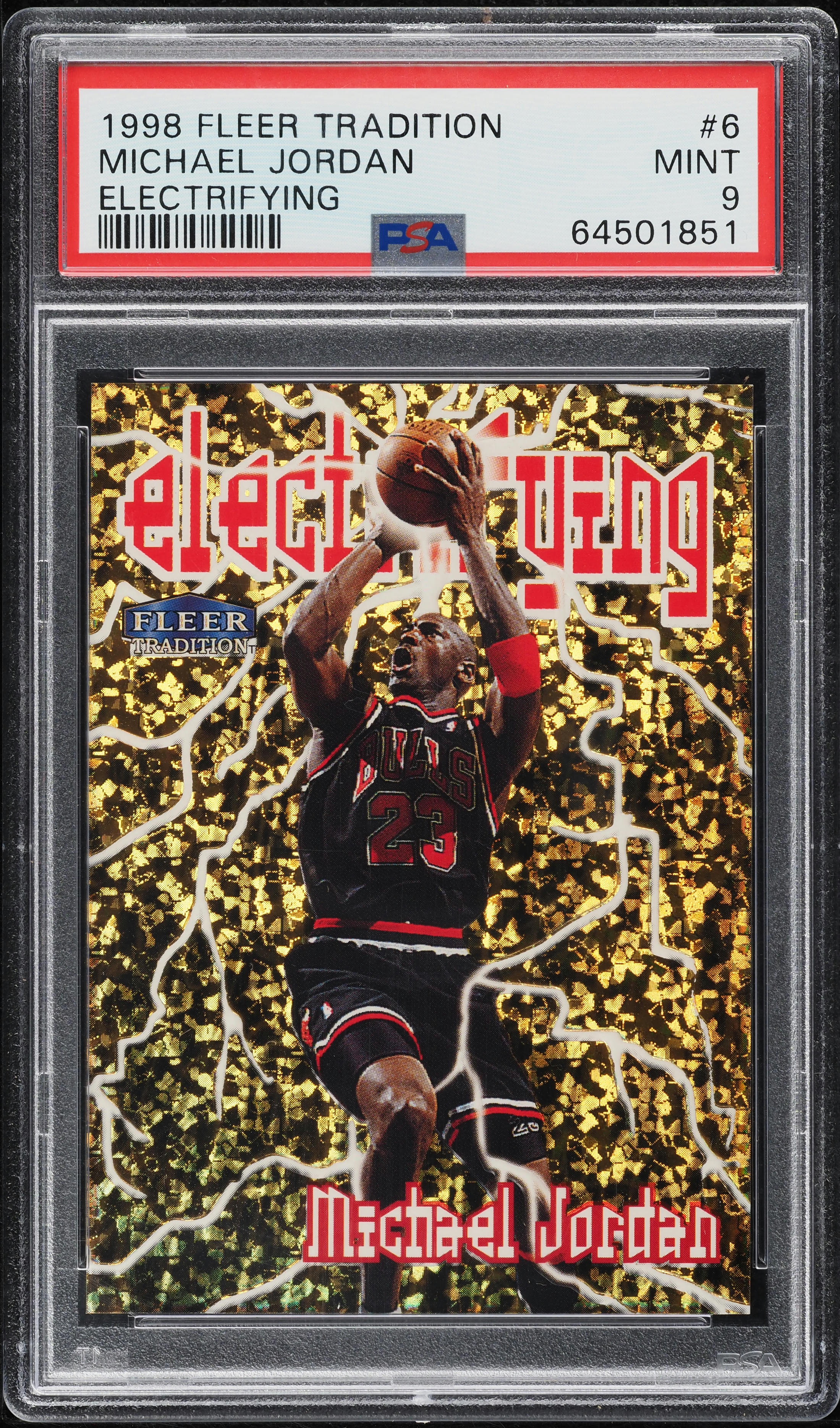 1998 Fleer Electrifying Michael Jordan #6 PSA 9 MINT
