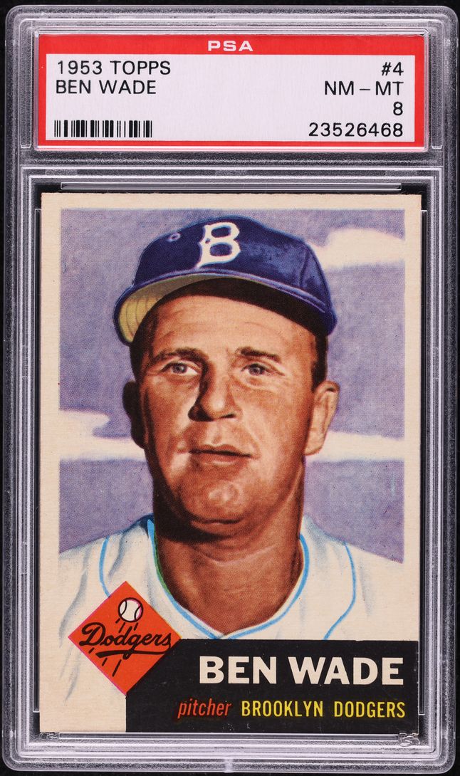 1953 Topps Ben Wade #4 PSA 8 NM-MT