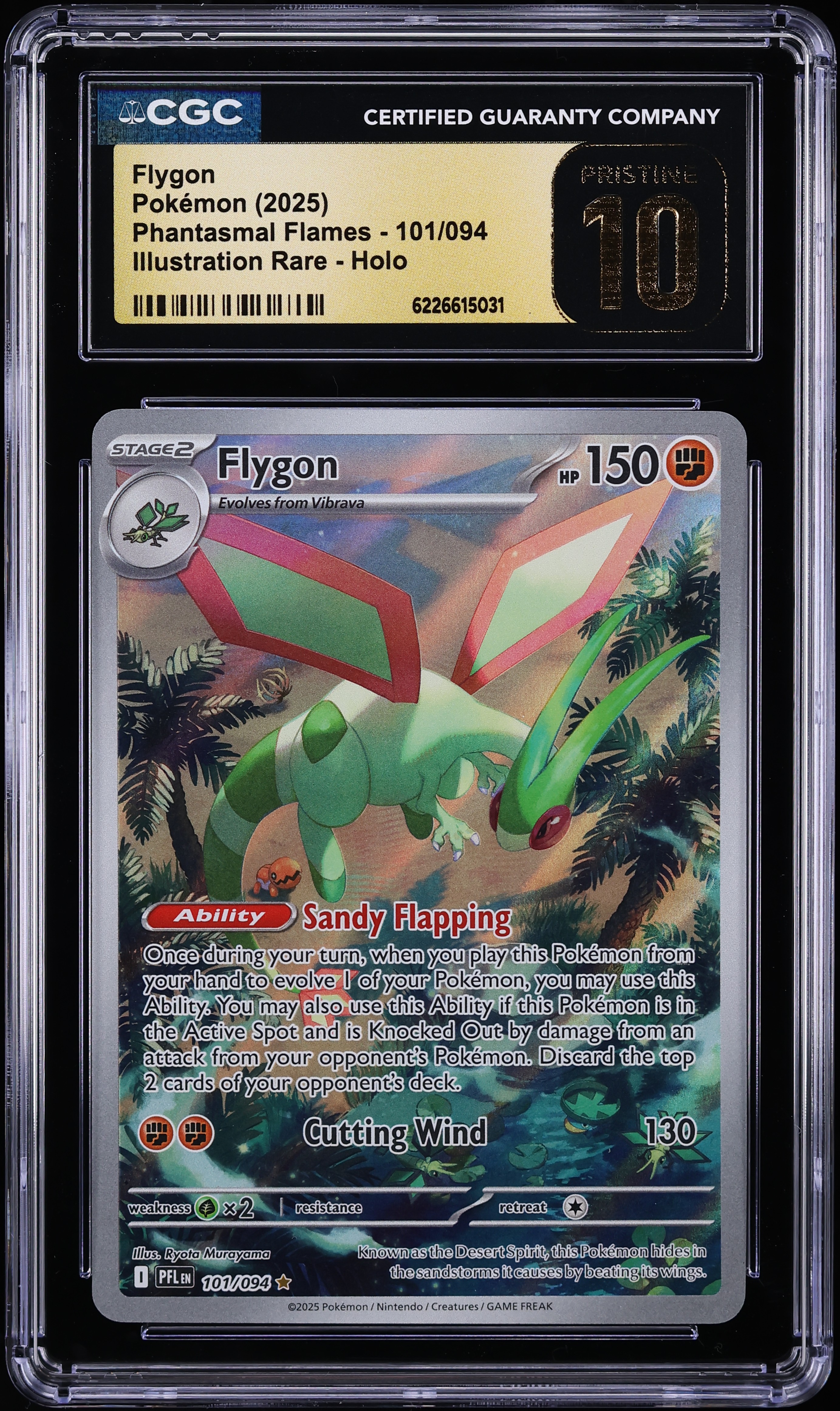 2025 Pokemon Mega Evolution Phantasmal Flames IR Flygon #101 CGC 10 PRISTINE
