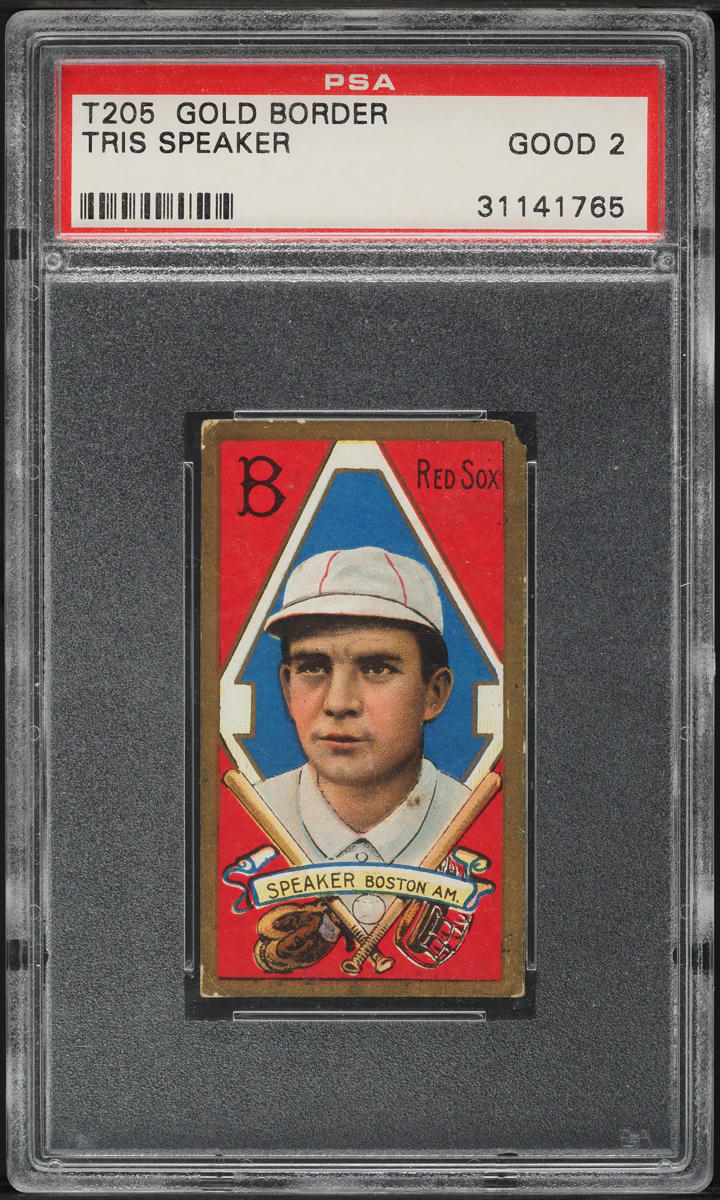 1911 T205 Gold Border Tris Speaker PSA 2 GD