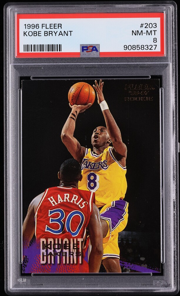 1996 Fleer Basketball Kobe Bryant ROOKIE #203 PSA 8 NM-MT