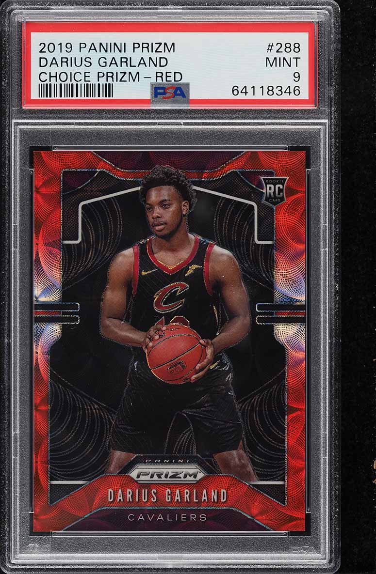 2019 Panini Prizm Choice Prizms Red Darius Garland ROOKIE /88 #288 PSA 9 MINT