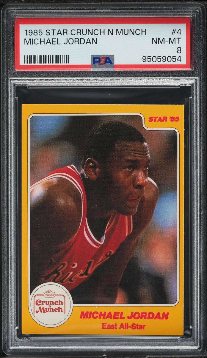 1985 Star Crunch N Munch All-Stars Michael Jordan ROOKIE #4 PSA 8 NM-MT