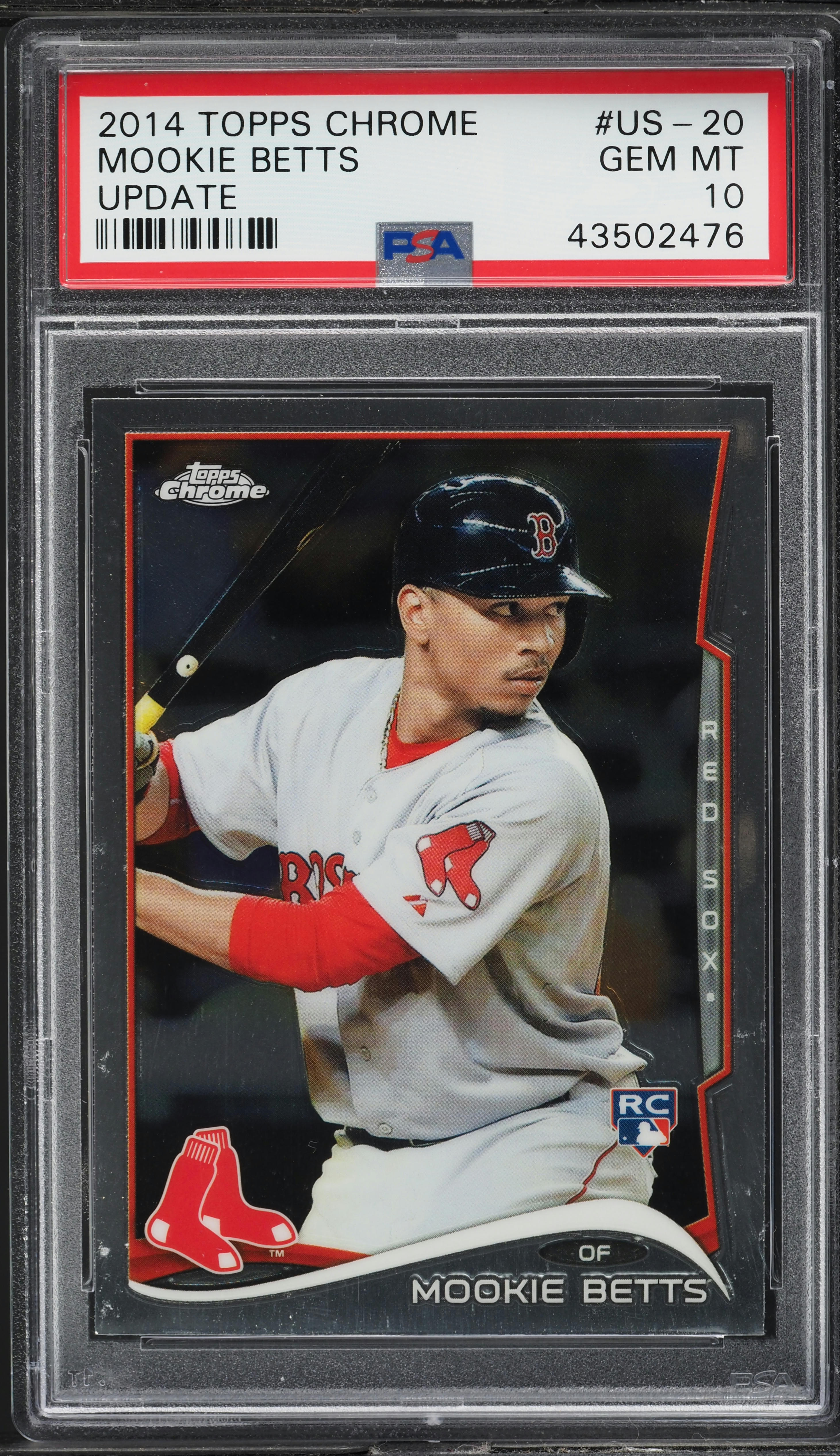 2014 Topps Chrome Update Mookie Betts ROOKIE #US-20 PSA 10 GEM MINT