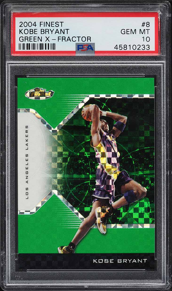 2004 Finest Green Xfractor Kobe Bryant /19 #8 PSA 10 GEM MINT