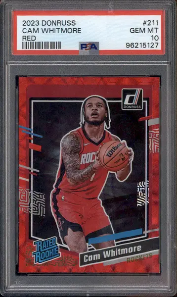 2023-24 Panini Donruss Red #211 Cam Whitmore RC Rated Rookie PSA 10