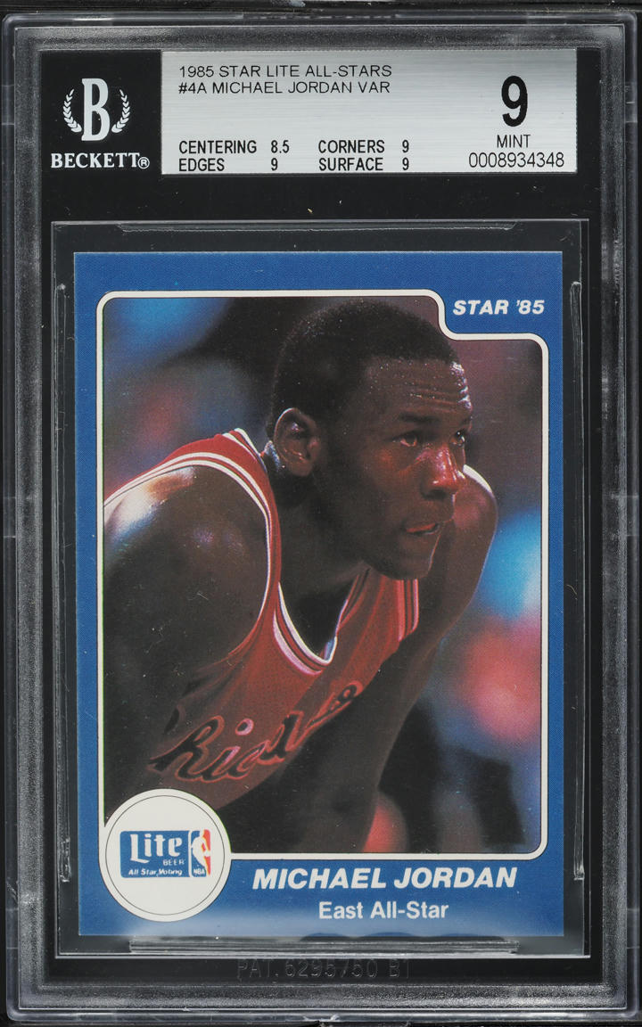 1985 Star Lite All-Stars Michael Jordan ROOKIE #4 BGS 9 MINT