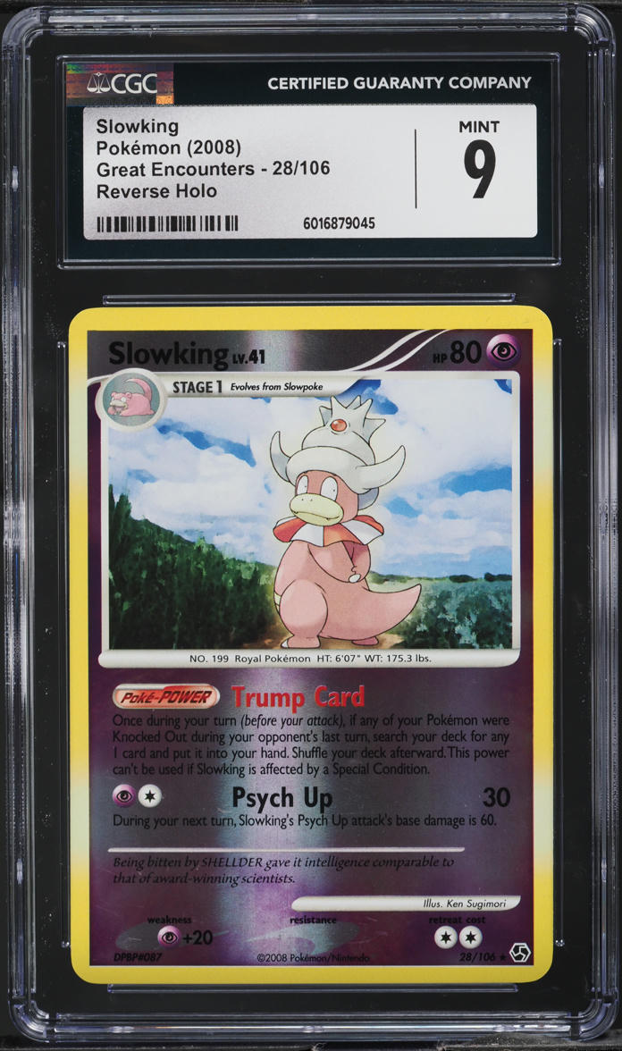 2008 Pokemon DP Great Encounters Reverse Holo Slowking #28 CGC 9 MINT
