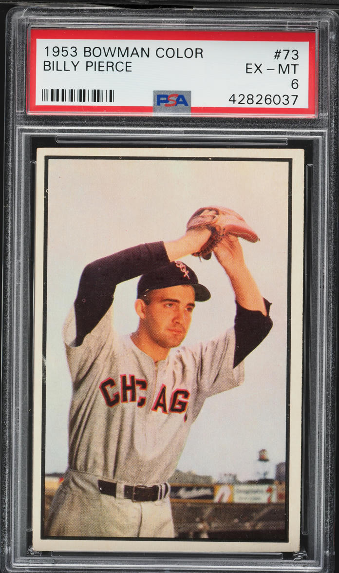 1953 Bowman Color Billy Pierce #73 PSA 6 EXMT