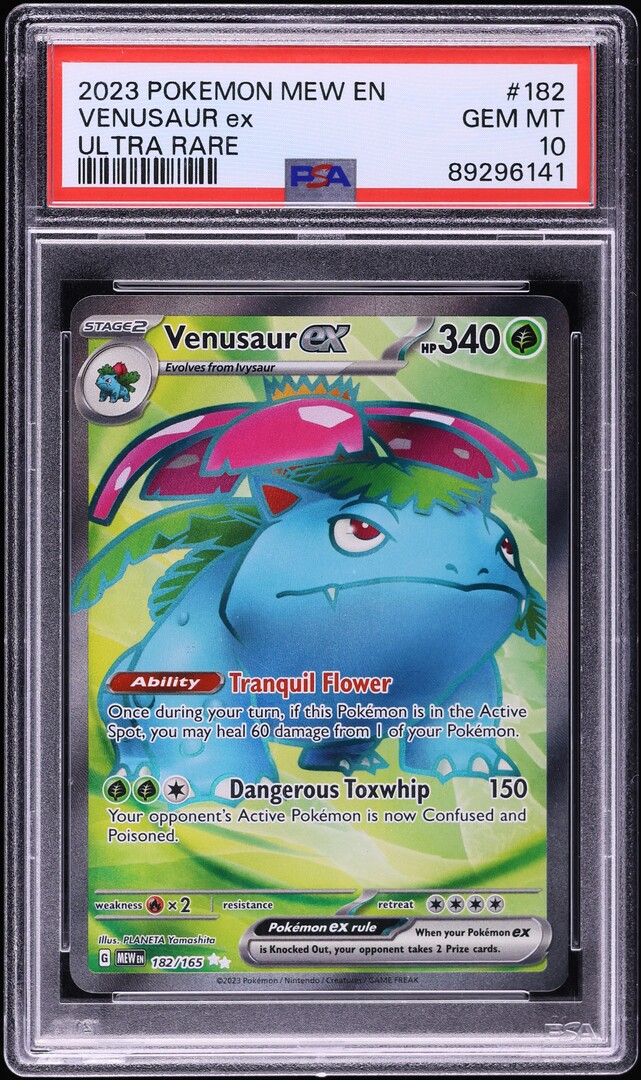 2023 Pokemon Scarlet & Violet 151 Full Art Venusaur ex #182 PSA 10 GEM MINT
