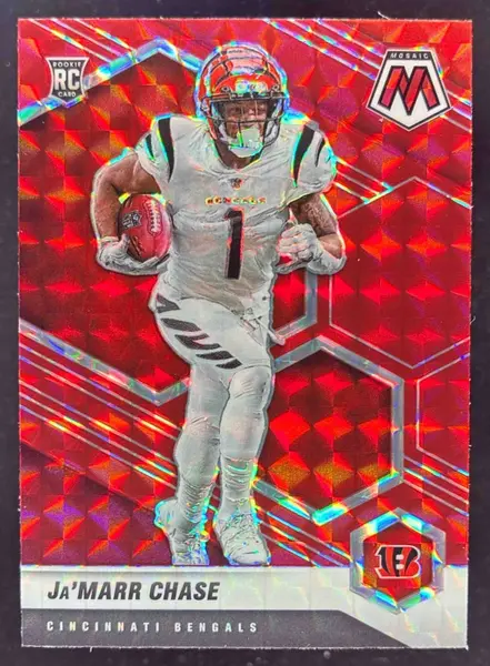 2021 Panini Mosaic Prizm Red #307 Ja'Marr Chase RC