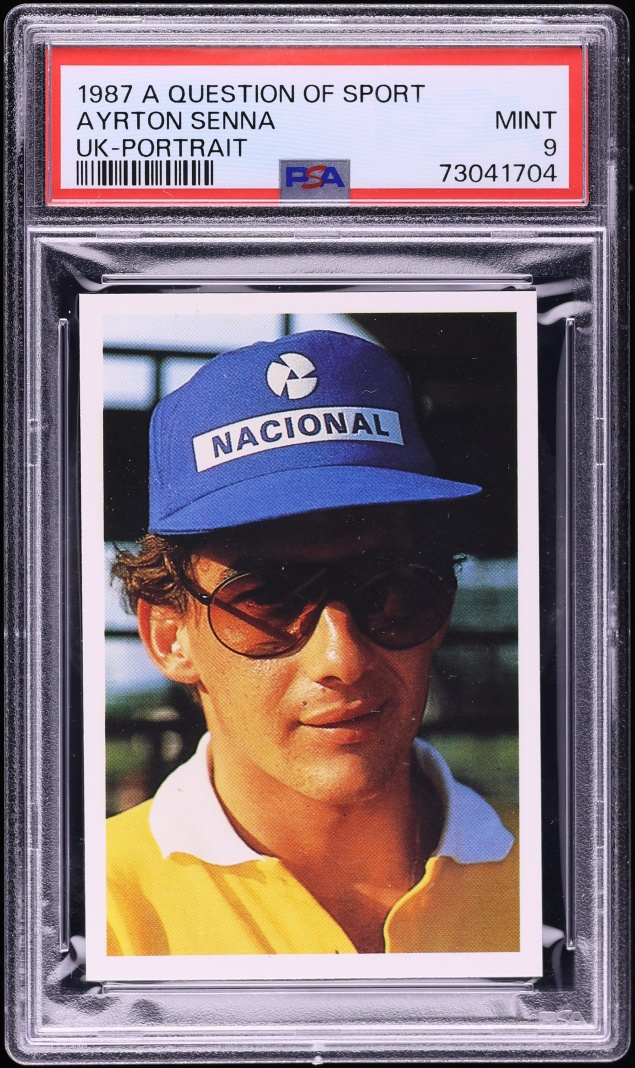 1987 A Question Of Sport UK Portrait Ayrton Senna ROOKIE PSA 9 MINT