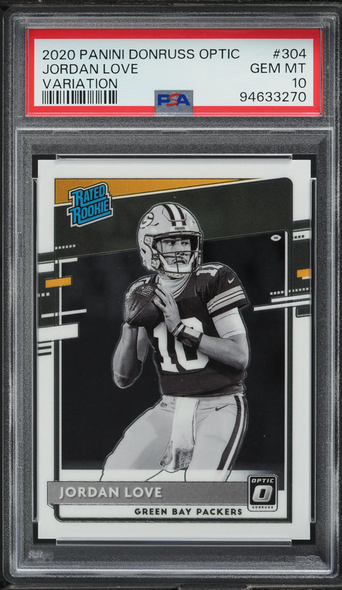 2020 Donruss Optic Variation Jordan Love ROOKIE #304 PSA 10 GEM MINT