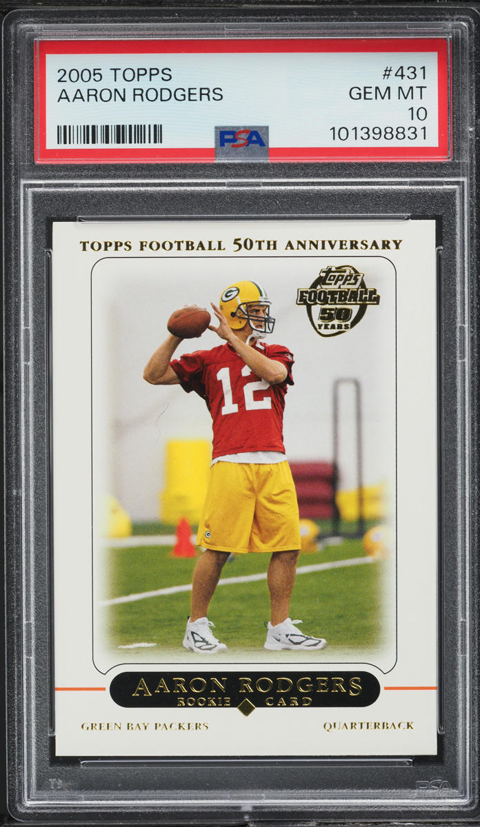 2005 Topps Football Aaron Rodgers ROOKIE #431 PSA 10 GEM MINT