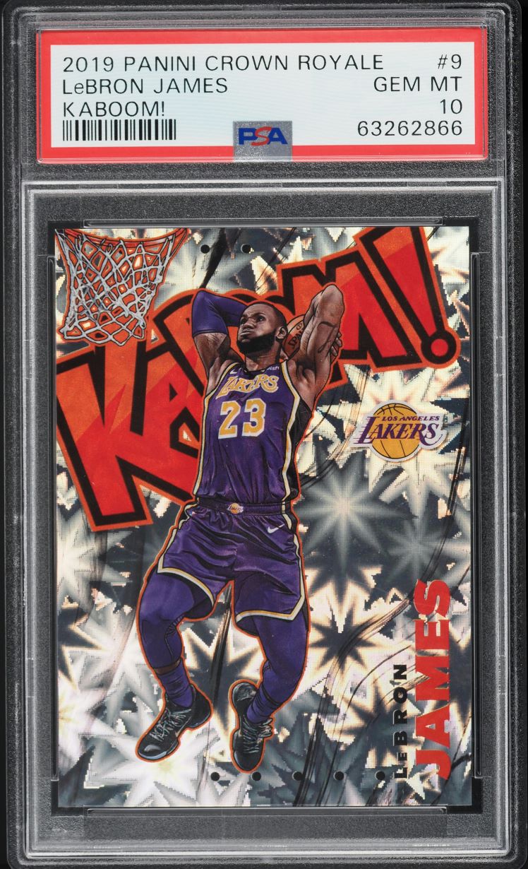 2019 Panini Crown Royale Kaboom! LeBron James #9 PSA 10 GEM MINT