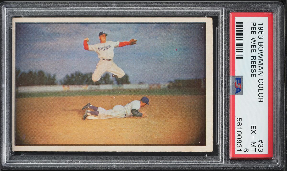 1953 Bowman Color Pee Wee Reese #33 PSA 6 EXMT