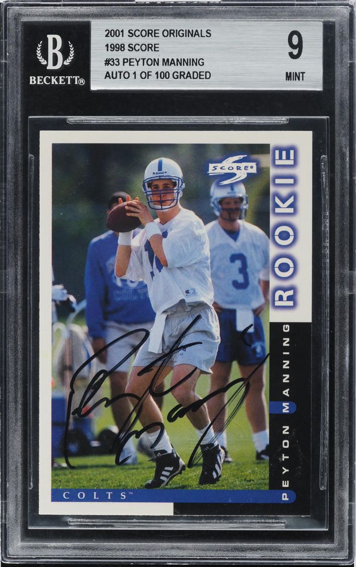 Peyton Manning #33 2001 Score Football Originals Autographs