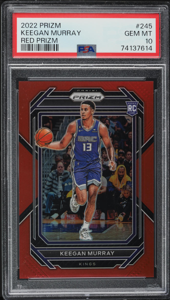 2022 Panini Prizm Red Keegan Murray ROOKIE /299 #245 PSA 10 GEM MINT