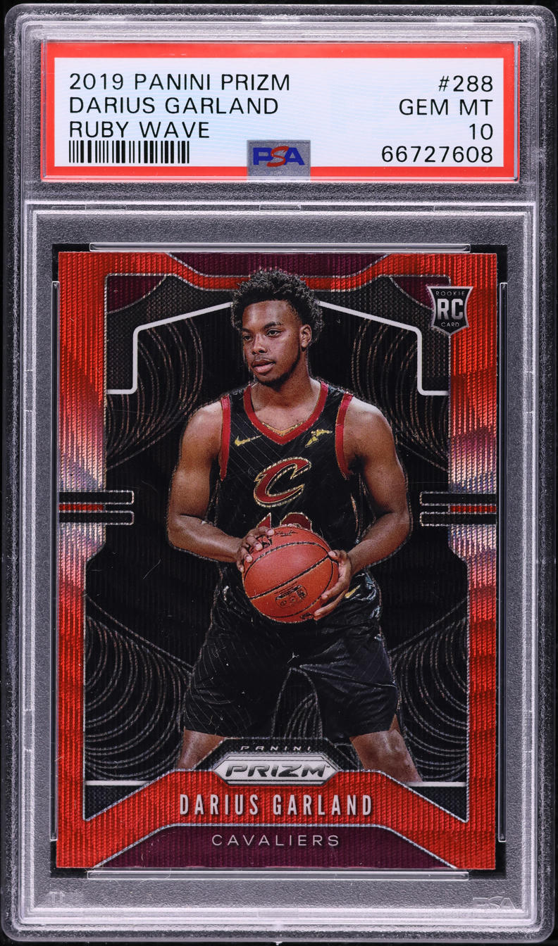 2019 Panini Prizm Ruby Wave Darius Garland ROOKIE #288 PSA 10 GEM MINT