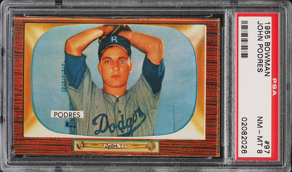 1955 Bowman Johnny Podres #97 PSA 8 NM-MT