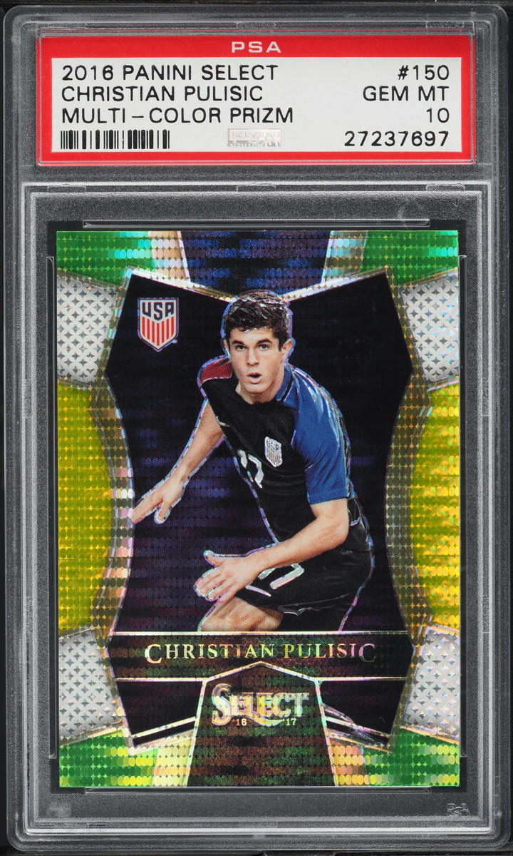 2016 Select Multi-Color Prizm Christian Pulisic ROOKIE #150 PSA 10 GEM MINT