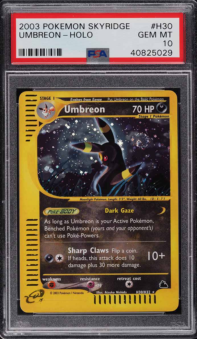 2003 Pokemon Skyridge Holo Umbreon #H30 PSA 10 GEM MINT