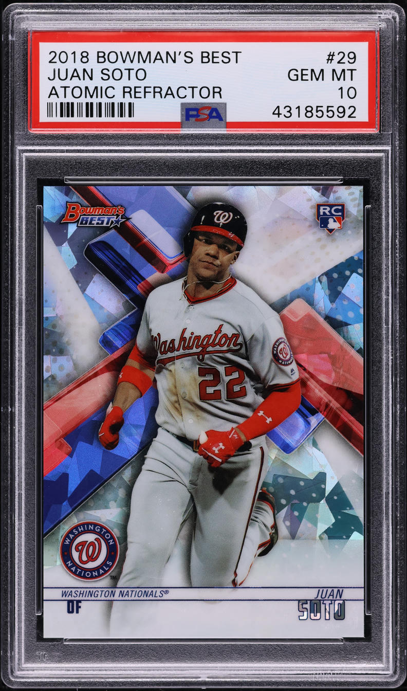 2018 Bowman's Best Atomic Refractor Juan Soto ROOKIE #29 PSA 10 GEM MINT