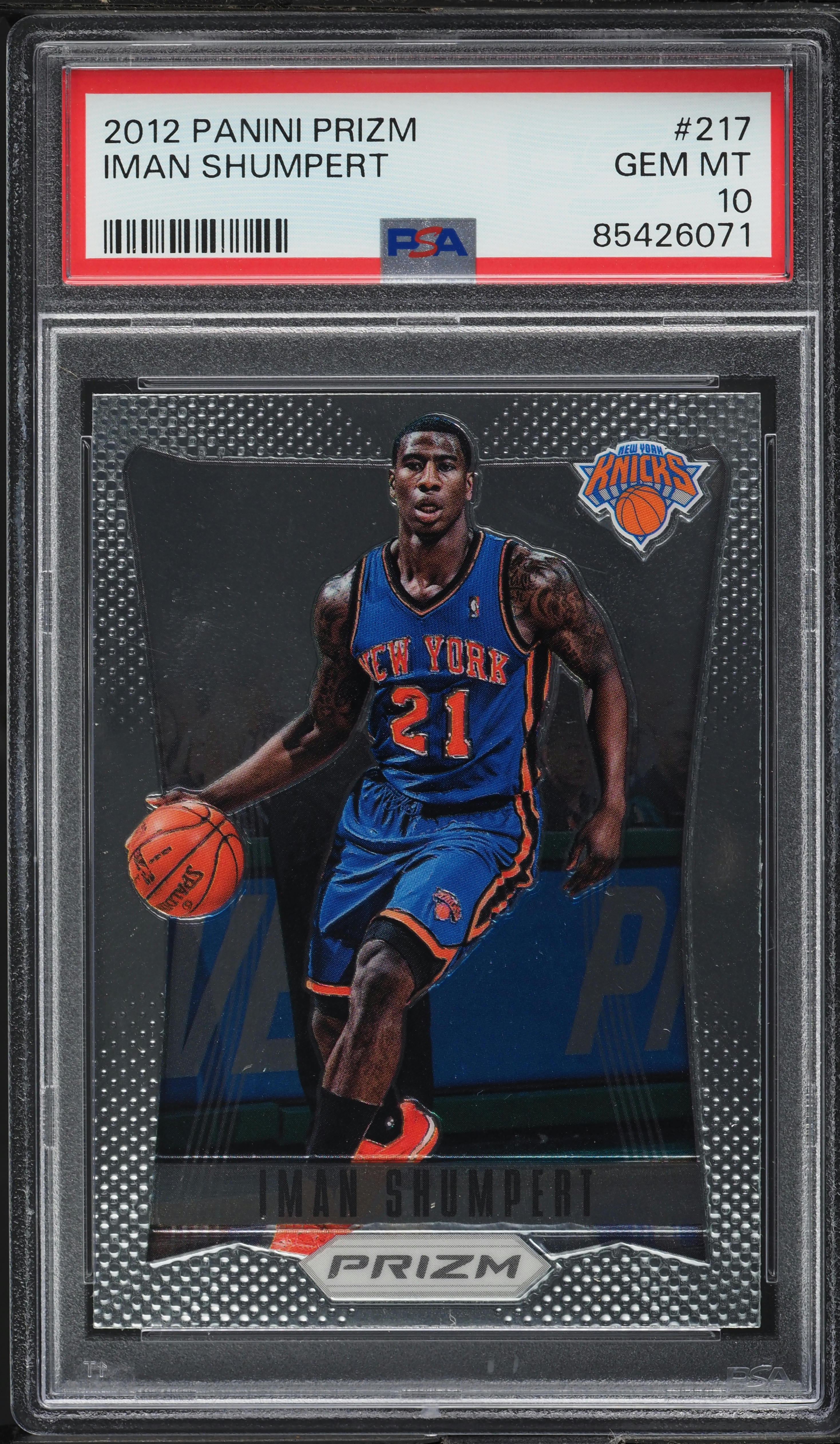 2012 Panini Prizm Iman Shumpert ROOKIE #217 PSA 10 GEM MINT