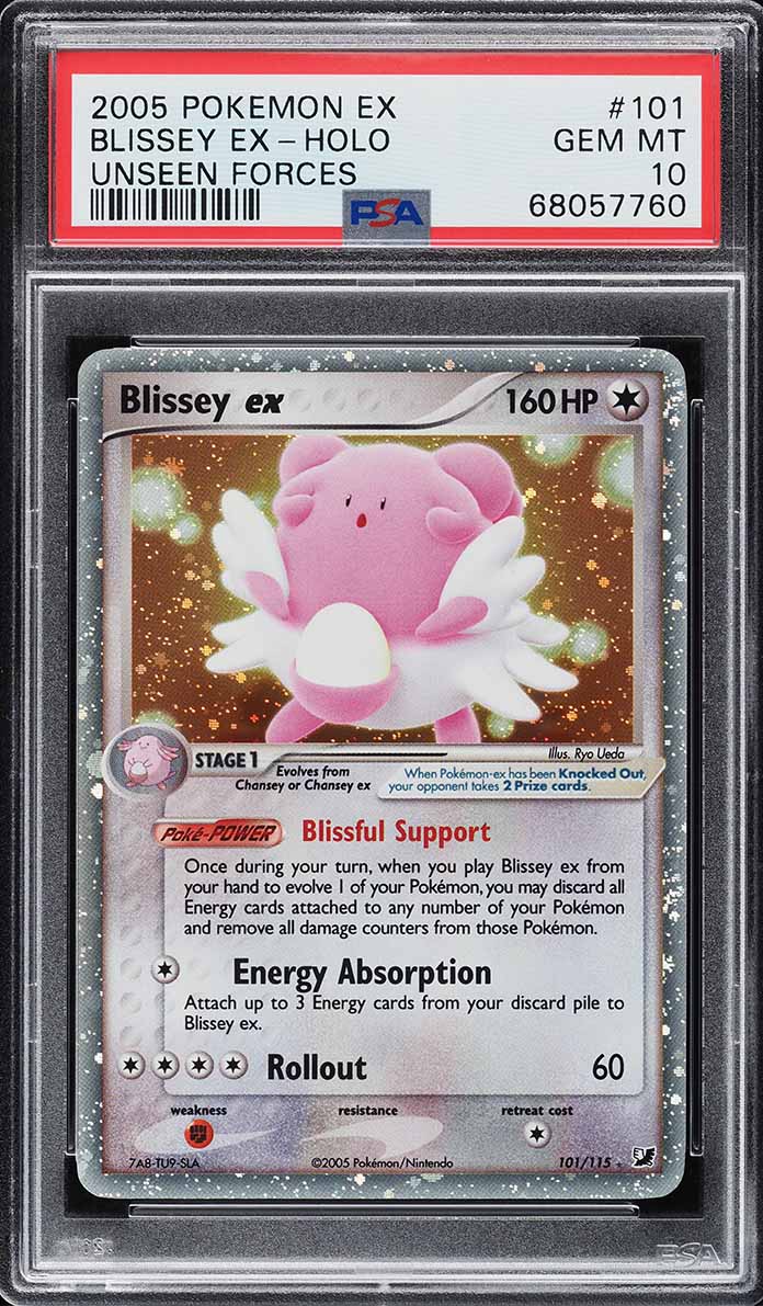 2005 Pokemon EX Unseen Forces Holo Blissey ex #101 PSA 10 GEM MINT