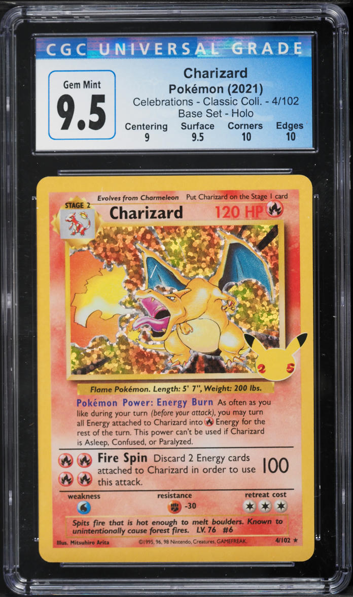 2021 Pokemon SWSH Celebrations Classic Holo Charizard #4 CGC 9.5 GEM MINT