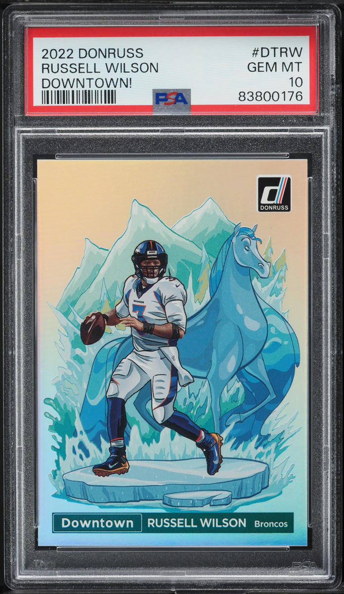 2022 Donruss Downtown Russell Wilson #DT-RW PSA 10 GEM MINT