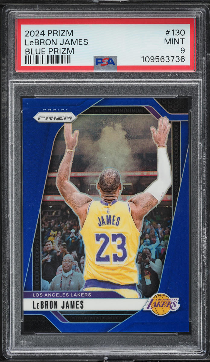 2024 Panini Prizm Blue LeBron James /199 #130 PSA 9 MINT