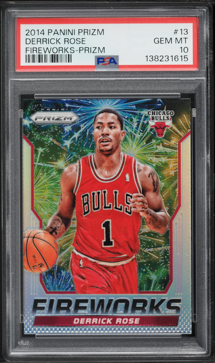 2014 Panini Prizm Fireworks Derrick Rose #13 PSA 10 GEM MINT
