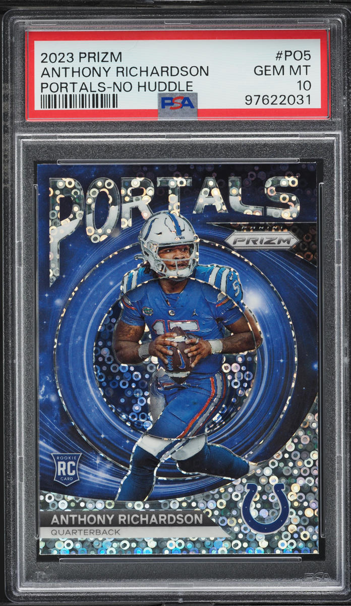 2023 Panini Prizm Portals No Huddle Anthony Richardson ROOKIE #PO-5 PSA 10 GEM MINT