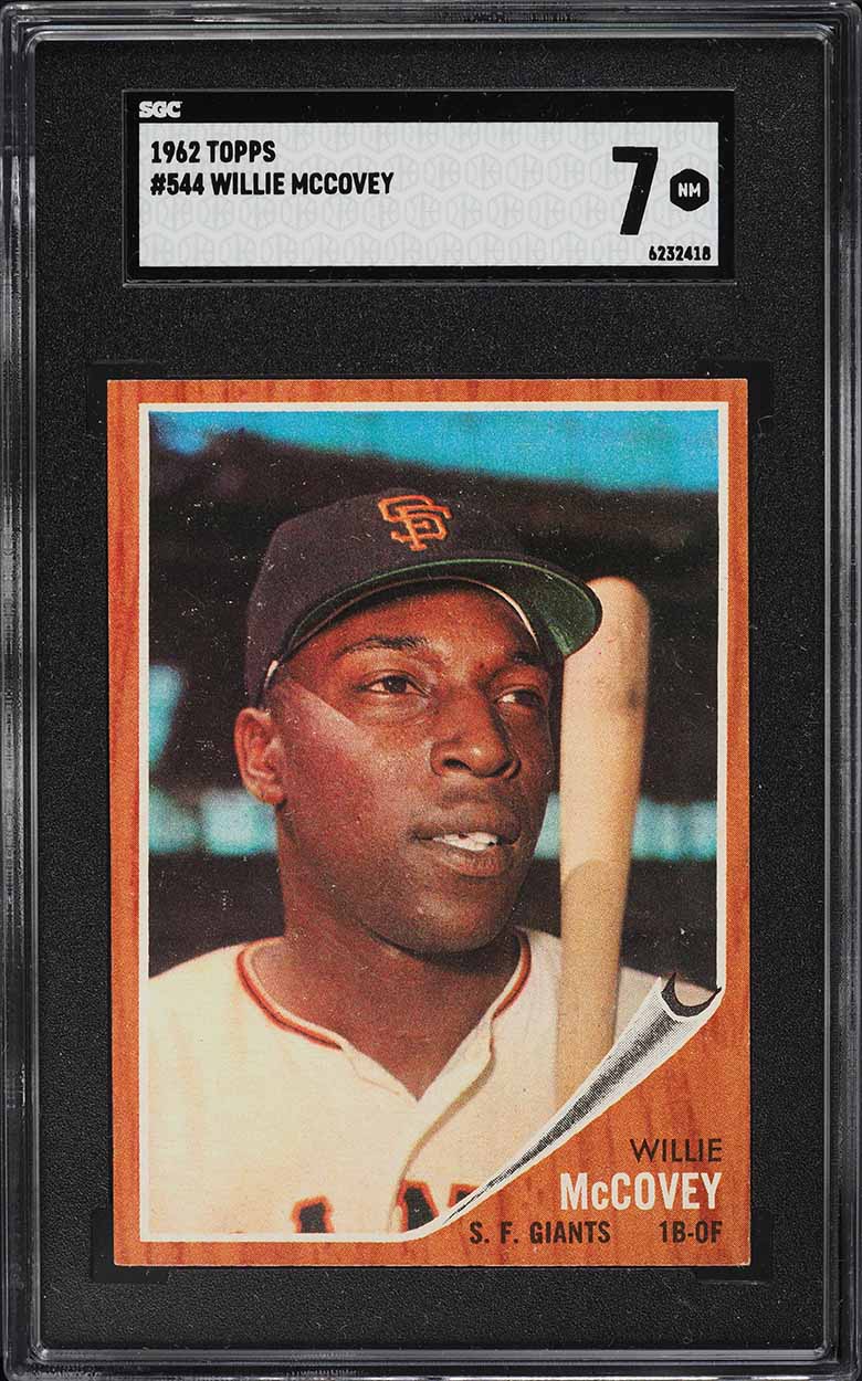 1962 Topps Willie McCovey SHORT PRINT #544 SGC 7 NRMT