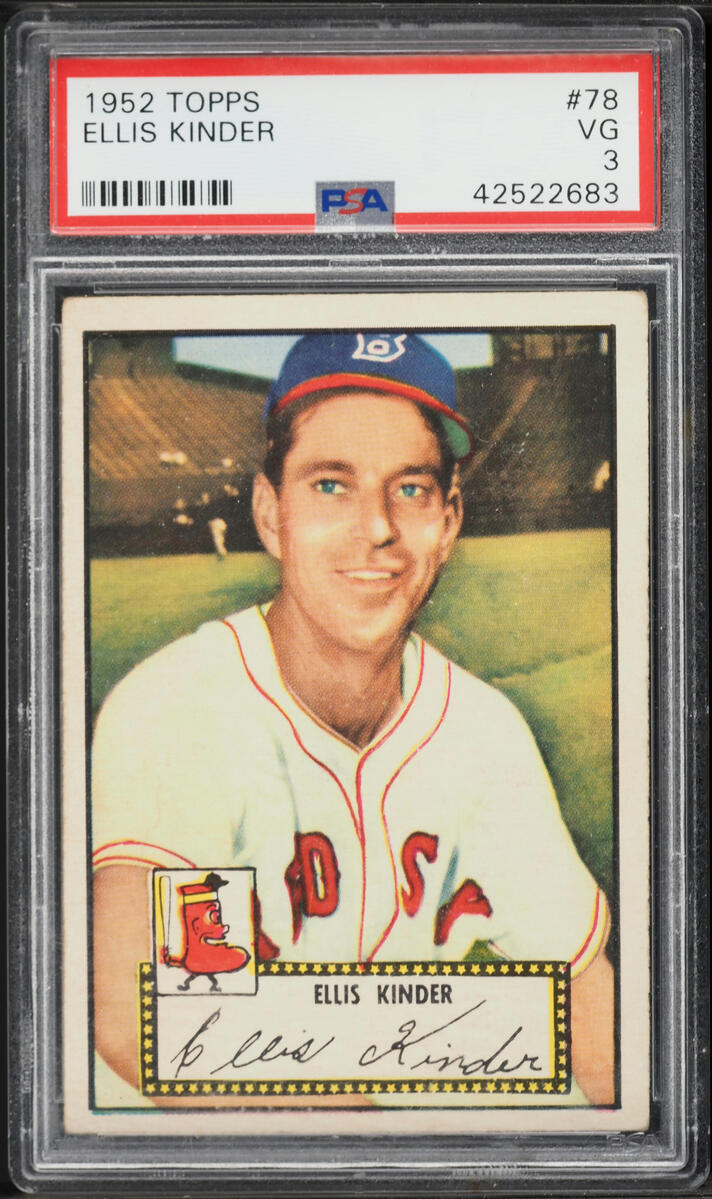 1952 Topps Ellis Kinder #78 PSA 3 VG