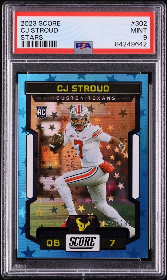 2023 Score Stars C.J. Stroud ROOKIE /299 #302 PSA 9 MINT