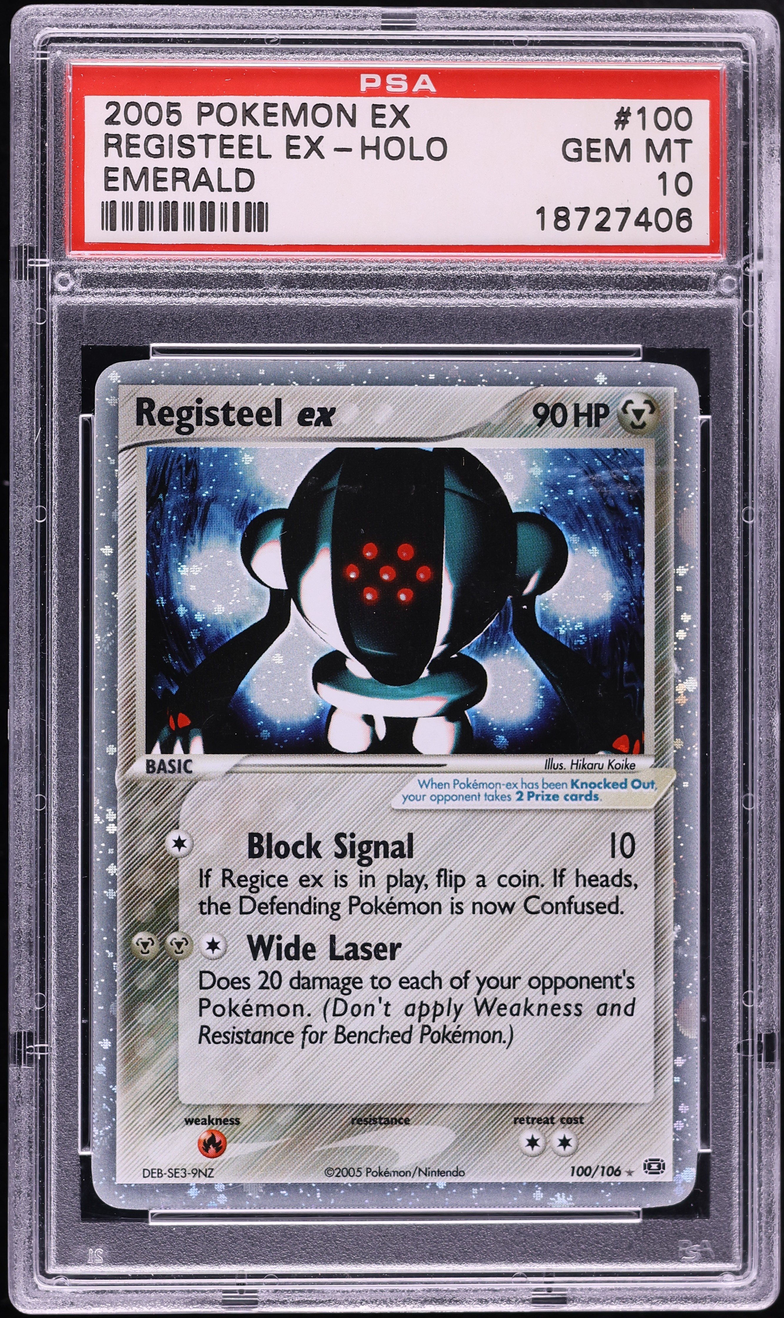 2005 Pokemon EX Emerald Holo Registeel EX #100 PSA 10 GEM MINT