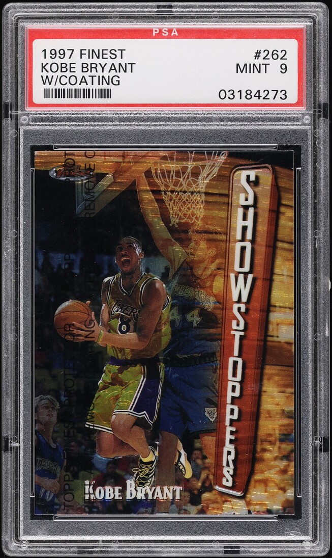 1997 Finest Basketball w/ Coating Kobe Bryant ROOKIE #262 PSA 9 MINT